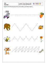 okul öncesi çizgi çalışmaları